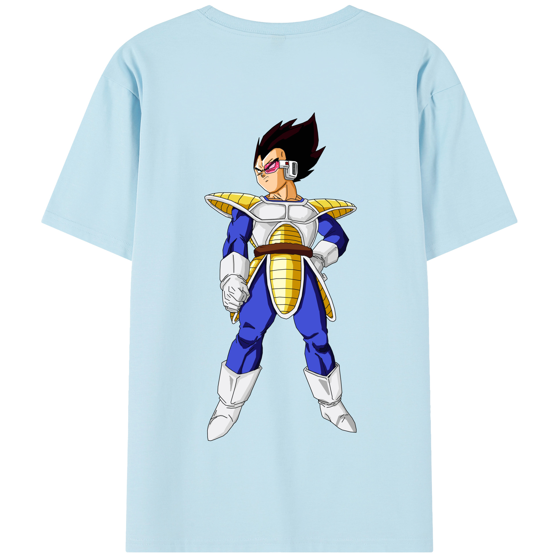 （画像用） ドラゴンボール ベジータ四世（Bejīta Yonsei）DRAGON BALL Vegeta IV 綿100％半袖Tシャツ（背面プリント）